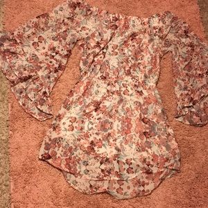 Off shoulder floral pink dress 3/20